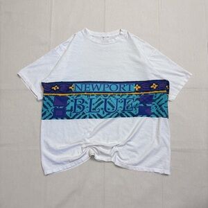 Vintage 90s Newport Blue graphic single stitch tee